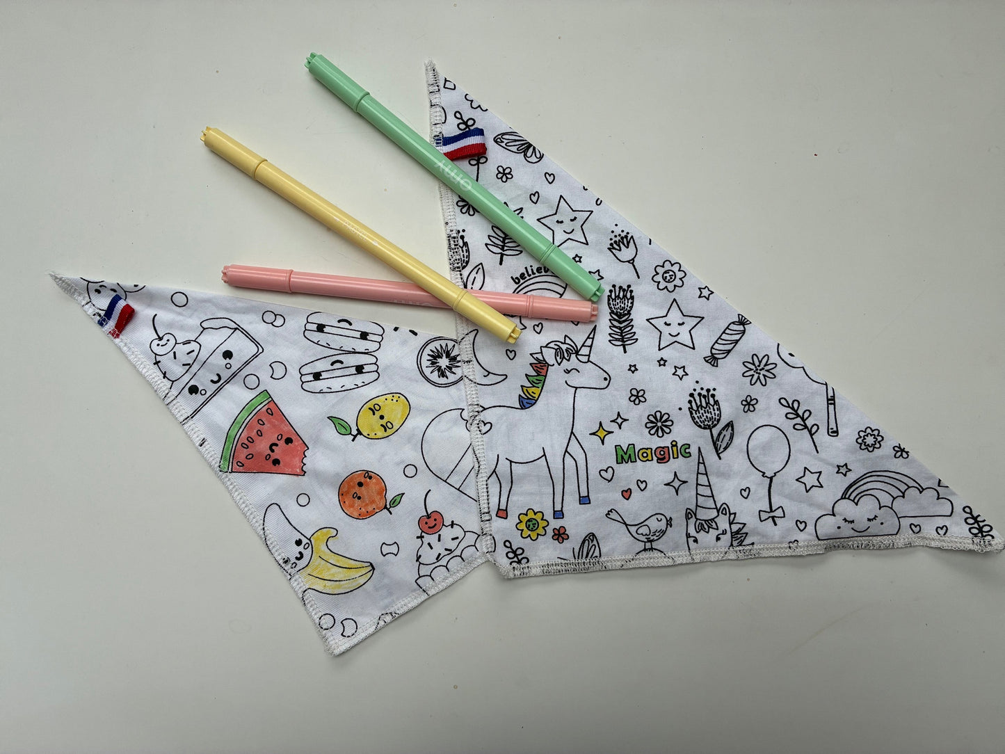 accessoire de sac à colorier en tissu avec feutres lavables - Loulou des Bois