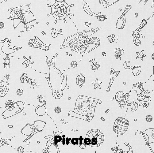 Cahier de coloriage lavable — Pirates, Sorciers & Jungle | Loulou des Bois