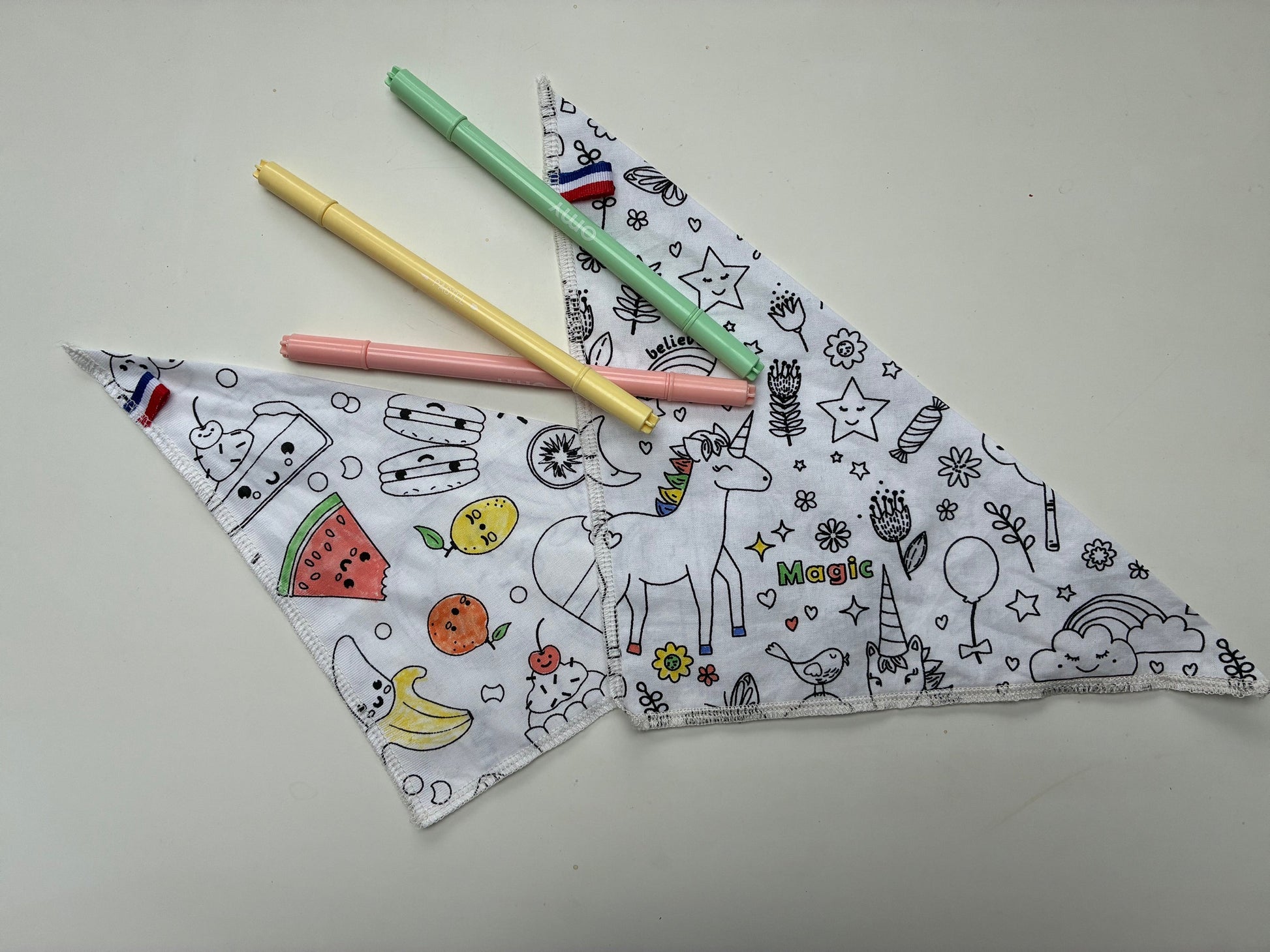 accessoire de sac à colorier en tissu avec feutres lavables - Loulou des Bois