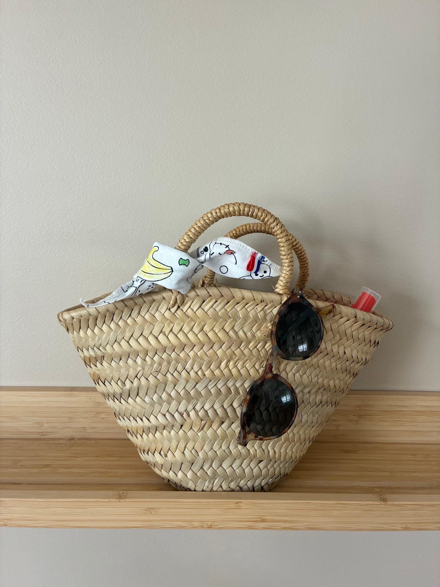 accessoire de sac à colorier lavable noué sur panier - Loulou des Bois