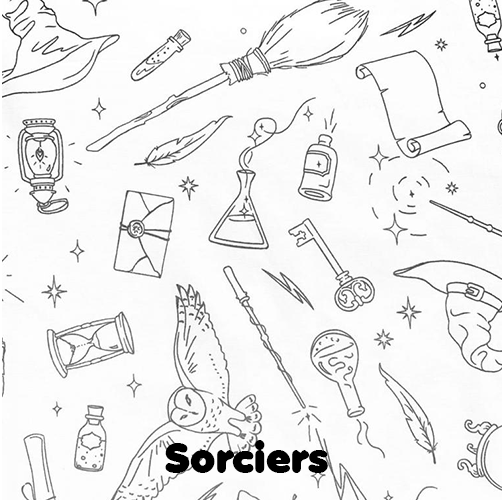 Set de table à colorier lavable —  Sorciers| Loulou des Bois