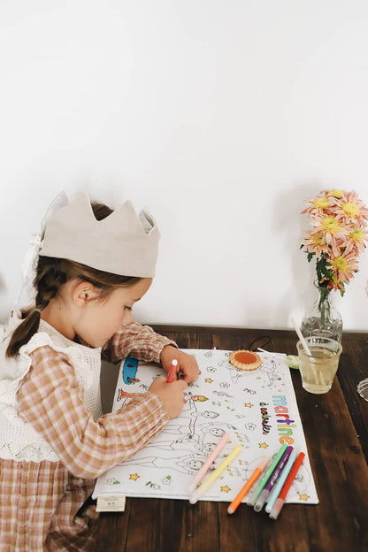 Set de table à colorier lavable — Martine fait de la danse  | Loulou des Bois