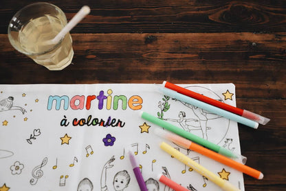 Set de table à colorier lavable — Martine fait de la danse  | Loulou des Bois