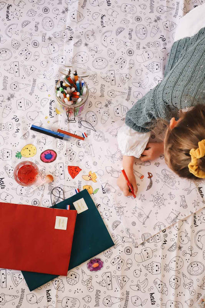 Nappe à colorier lavable —  Grand format | Loulou des Bois