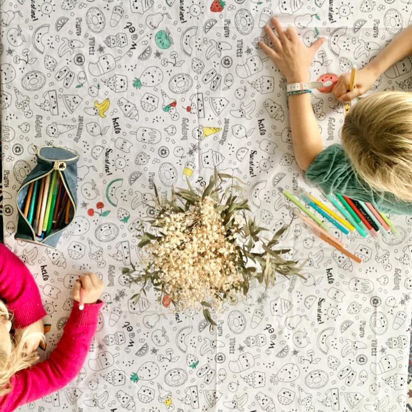 Nappe à colorier - lavable et réutilisable - fabriquée en France