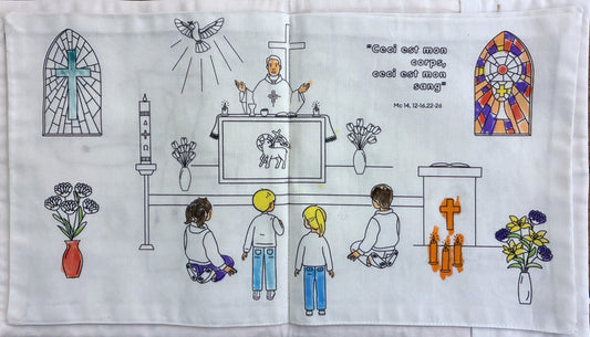 Cahier de coloriage lavable — Suivi de Messe | Loulou des Bois