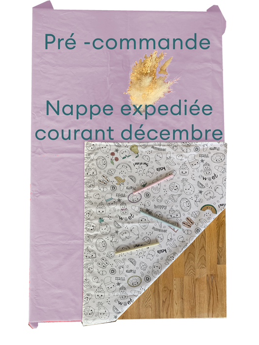 Nappe à colorier - lavable et réutilisable - fabriquée en France